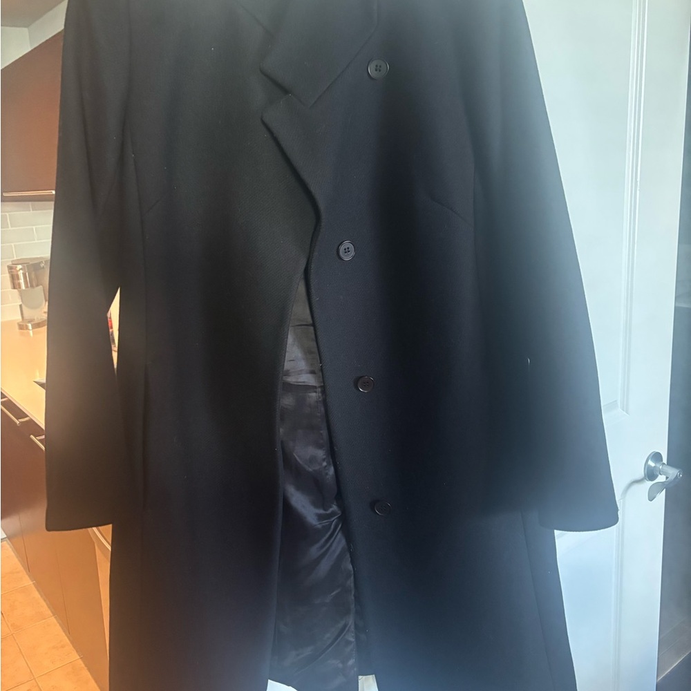 Reiss Women’s Elegant Black Cashmere Peacoat